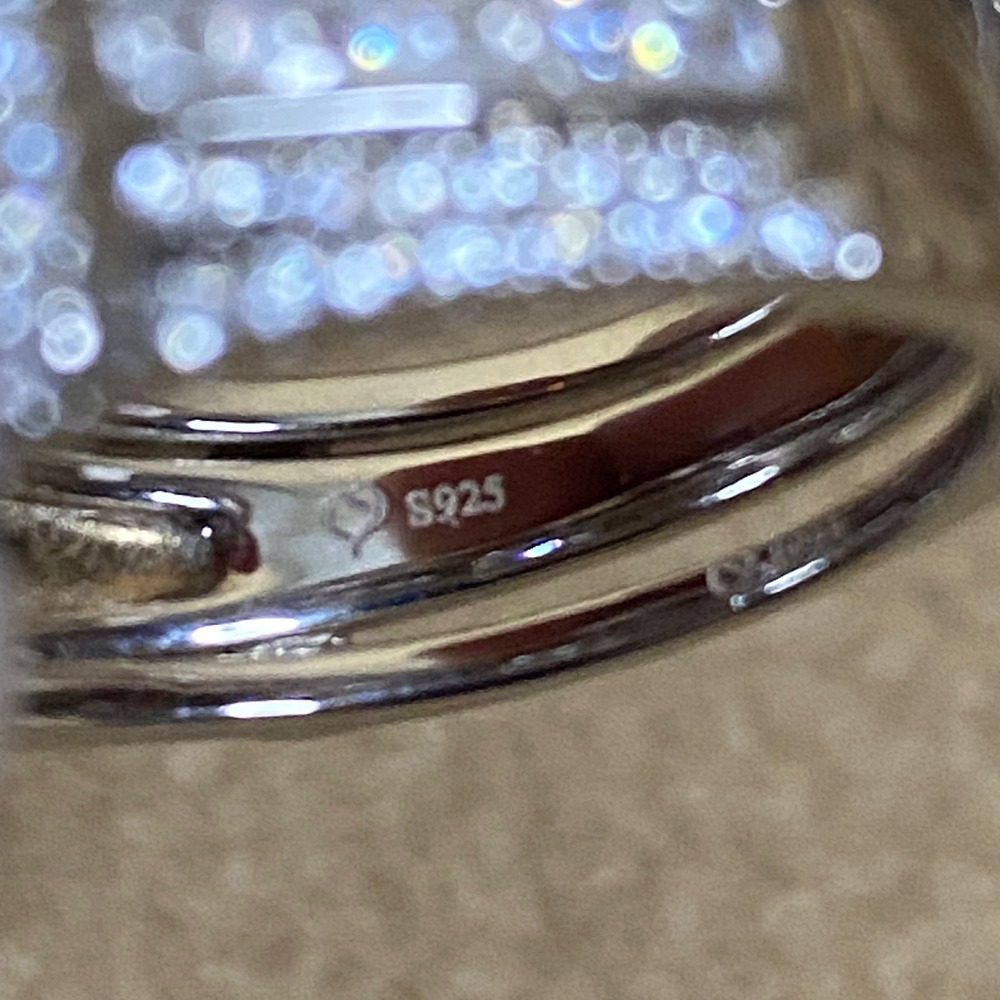Jeulia Princess Cut Wedding Ring Sterling Silver Bridal‎ Cubic Zirconia Sz 10.5 - Picture 14 of 14